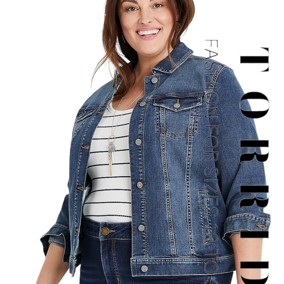 torrid Jackets & Blazers - Torrid DENIM JACKET WOMENS PLUS SIZE 0 12/14 MEDIUM WASH